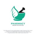 Pharmacy Medical Logo Vector Design. atural Organic medicine Logotype concept