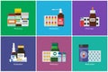 Pharmacy Medication Posters Vector Illustration Royalty Free Stock Photo