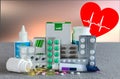 Pharmacy and medicine: different types of dosage forms Royalty Free Stock Photo