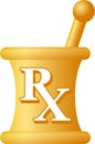 Pharmacy Mortar and Pestle/eps Royalty Free Stock Photo