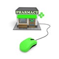 pharmacy online mouse store e-commerce pharmacist drugstore Royalty Free Stock Photo