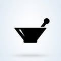 Pharmacy, pestle and mortar icon or logo. Mortar Pestle concept. pharmacy vector illustration Royalty Free Stock Photo