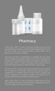 Pharmacy Poster Nasal Drops and Blister Capsules Royalty Free Stock Photo