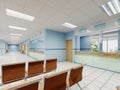 Pharmacy and registration office for admitting patients in the hospital Royalty Free Stock Photo