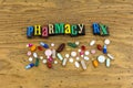 Pharmacy rx drugs pills sign