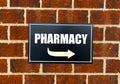 Pharmacy Sign. Royalty Free Stock Photo