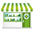 Pharmacy. Small cute icon. Convenience store. Vector illustration. Royalty Free Stock Photo