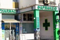 Pharmacy store exterior view in Greece