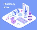 Illustration for pharmacy store Royalty Free Stock Photo