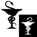 Pharmacy symbol medical snake and cup