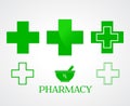 Pharmacy symbols - vector Royalty Free Stock Photo