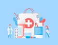 Pharmacy and traditional medicine concept. Royalty Free Stock Photo
