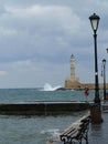 Pharos lighthouse protects the Old Venetian harbor