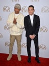 Pharrell Williams & Rami Malek Royalty Free Stock Photo