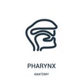 pharynx icon vector from anatomy collection. Thin line pharynx outline icon vector illustration. Linear symbol for use on web and