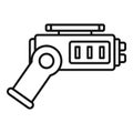 Phaser blaster icon, outline style Royalty Free Stock Photo