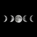 Phases of the moon Royalty Free Stock Photo