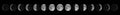 Phases of the Moon. Moon lunar cycle. Royalty Free Stock Photo