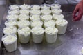 Phases of ricotta production in Greece