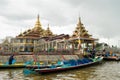 Phaung Daw U Pagoda, an important Buddhist temple site in Inle Lake, important for religious Burmese Royalty Free Stock Photo