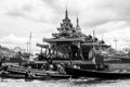 Phaung Daw U Pagoda, an important Buddhist temple site in Inle Lake, important for religious Burmese Royalty Free Stock Photo