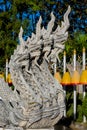 Phaya Naga guard the Temple Wat in Thailand Royalty Free Stock Photo