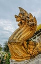 Phaya Naga guard the Temple Wat in Thailand Royalty Free Stock Photo