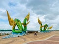 Phayanak or Naga king of snake Statue in Nong Khai, Thailand