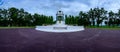 PHAYAO, THAILAND - August 14, 2020 : Panoramic view of Sacrificial Monument in Chiang Kham district