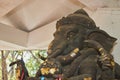 Zoom View Front Left Ganesha Statue and Incense Burner in Shrine