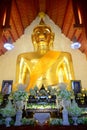 Phrachao Ton Luang big Buddha Statue in temple of Wat Si Khom Kham at Phayao province, Thailand