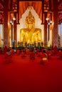 PHAYAO, THAILAND - July 19, 2020 : Phrachao Ton Luang Statue of Si Khom Kham Temple