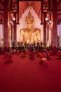 PHAYAO, THAILAND - July 19, 2020 : Phrachao Ton Luang Statue of Si Khom Kham Temple
