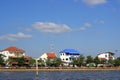 2023-07-01:Phayao Thailand:Many accommodation buildings along the river at tourist attractions in Phayao Province