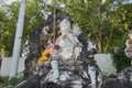 Marble Sun Wukong or Monkey King Statue on Stone and Baton Royalty Free Stock Photo