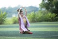 PHAYAO,THAILAND - October 24 : girl performing traditional Lanna