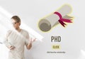 PhD Doctor of Philosophy Degree Education Graduation Concept Royalty Free Stock Photo