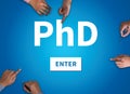 PhD Doctor of Philosophy Degree Education Graduation Royalty Free Stock Photo