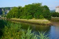 Pheasant Island on the Bidasoa River between France and Spain Royalty Free Stock Photo