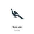 Pheasant vector icon on white background. Flat vector pheasant icon symbol sign from modern animals collection for mobile concept