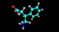 Phenibut molecular structure isolated on black Royalty Free Stock Photo