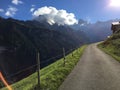 Phenomenal view of the Alps range from Gimmelwald, Switzerland Royalty Free Stock Photo