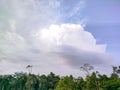 The phenomenon of clouds in the afternoon before evening displays artistic cloud collections