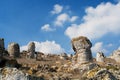 Phenomenon rock formations. Upright stone