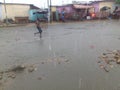 THE PHENOMENON OF TORRENTIAL RAINS IN WEST AFRICA Royalty Free Stock Photo