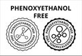Phenoxyethanol free. Vector logo illustration.
