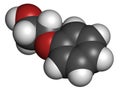 Phenoxyethanol preservative molecule. Used in cosmetics, vaccines, drugs, etc.