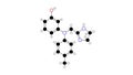 phentolamine molecule, structural chemical formula, ball-and-stick model, isolated image regitine