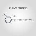 Phenylephrine atomic stucture Royalty Free Stock Photo