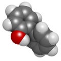 2-Phenylphenol biocide molecule. Commonly used preservative, also known as biphenylol and orthophenyl phenol